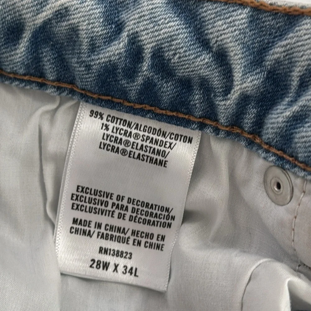 CLEO WOLF  High Rise Boot Cut Jeans Light Wash Exposed Button Fly Size 28/34 - Picture 7 of 8